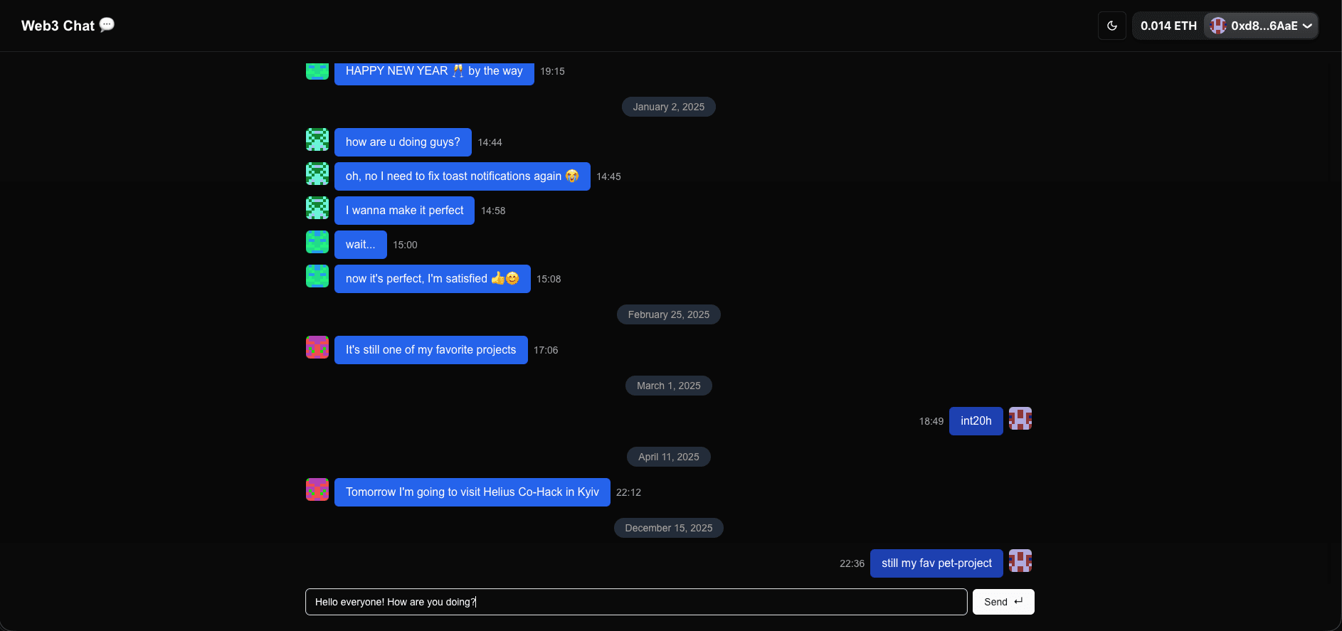 Building a decentralized chat to learn Web3 from the ground up screenshot