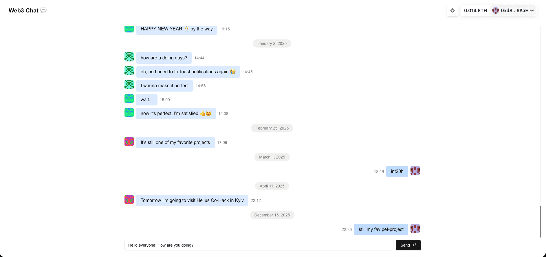 Building a decentralized chat to learn Web3 from the ground up screenshot